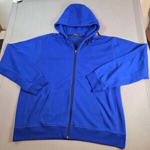 Polo Ralph Lauren Performance Hoodie XL Blue Full Zip Sweatshirt